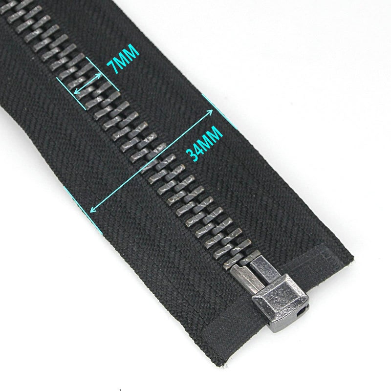 SHUNLI #8 40 Inch Separating Metal Zippers Black Nickel Heavy Duty Metal Zipper for DIY Sewing Crafts Jacket Coat,1PC/Pack,SHUNLI - Image 4